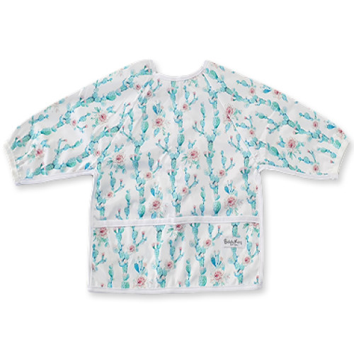 LSB Cactus with Flowers Long Sleeve Bib