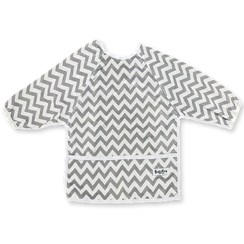 LSB Grey Chevron Long Sleeve Bib