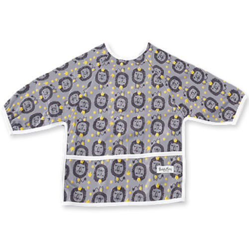 LSB Grey Lion Yellow Crowns Long Sleeve Bib