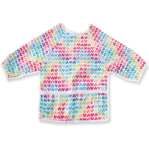 LSB Multicolour Hearts Long Sleeve Bib