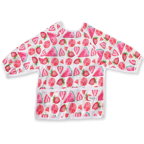 LSB Watermelons Strawberries Long Sleeve Bib
