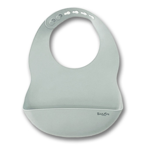 Catch-All Silicone Bib - Light Grey