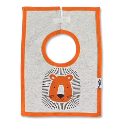 SQB21 Orange Lion Face Square Bib