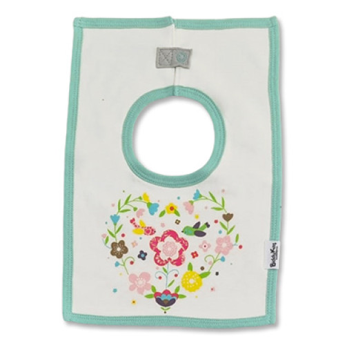 SQB25 Aqua Floral Square Bib