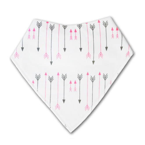 BB002 White Pink Grey Arrows Bandana