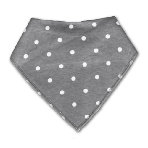 BB003 Grey White Dots Bandana