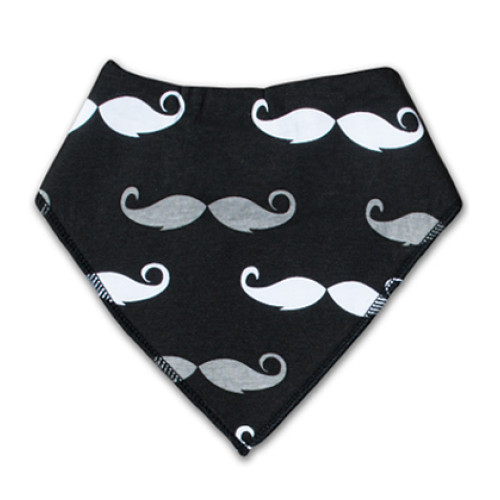 BB011 Black Grey Moustaches Bandana