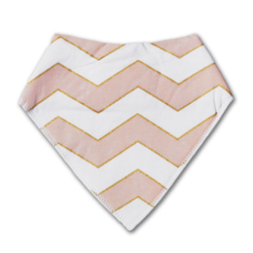 BB014 Pink Gold Chevron Bandana