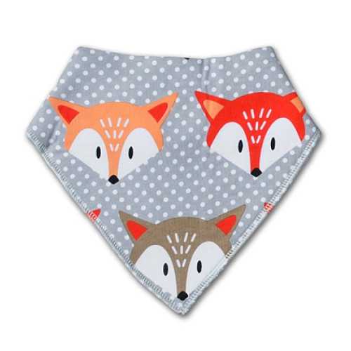 BB017 Grey Orange Foxes Bandana