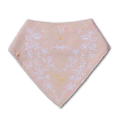 BB023 Pink Gold Bird Bandana