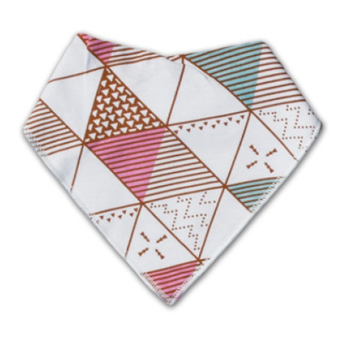 BB029 Pink Brown Triangles Bandana