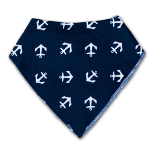 BB031 Navy With White Anchors Bandana