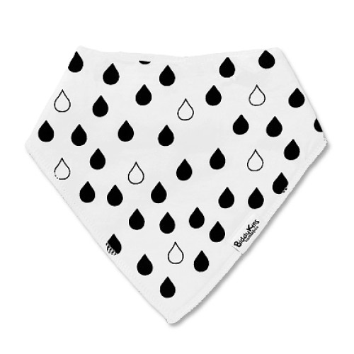 BB034 White Black Drops Bandana