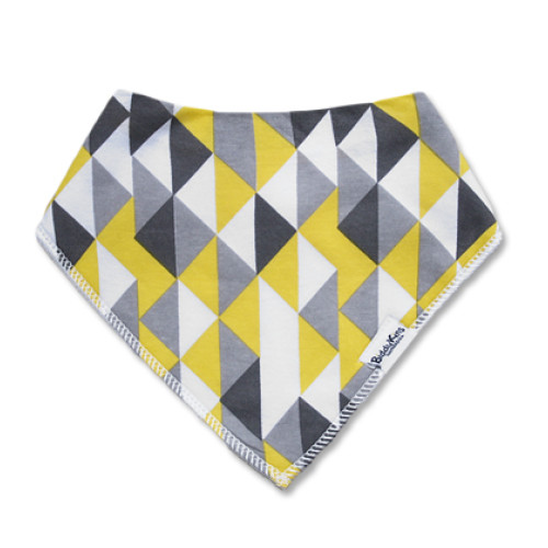 BB041 Yellow Grey Triangles Bandana