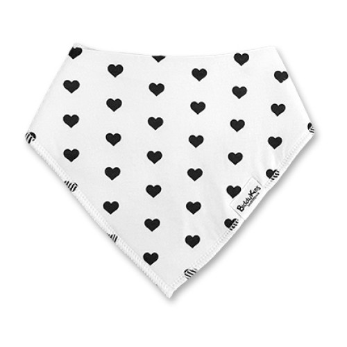 BB063 White Black Hearts Bandana