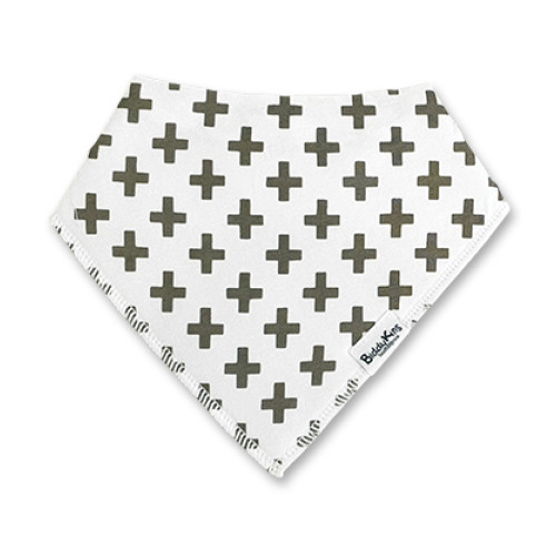 BB065 White Brown-Grey Crosses Bandana